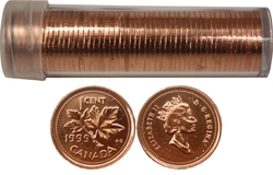 1 CENT -  1 CENT 1999 NON-MAGNÉTIQUE - LOT DE 50 PIÈCES (PL) -  PIÈCES DU CANADA 1999