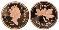 1 CENT -  1 CENT 2002 NON-MAGNÉTIQUE (PR) -  2002 CANADIAN COINS