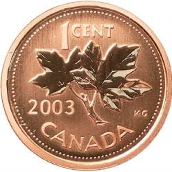 1 CENT -  1 CENT 2003 P MAGNÉTIQUE, ANCIENNE EFFIGIE (SP) -  2003 CANADIAN COINS