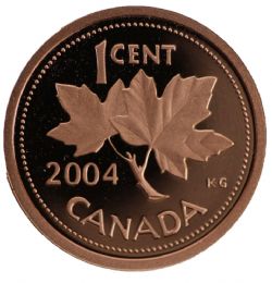 1 CENT -  1 CENT 2004 NON-MAGNÉTIQUE (PR) -  2004 CANADIAN COINS
