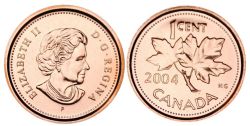 1 CENT -  1 CENT 2004 P MAGNÉTIQUE (PL-66) -  PIÈCES DU CANADA 2004