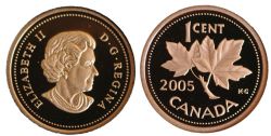 1 CENT -  1 CENT 2005 NON-MAGNÉTIQUE (PR) -  2005 CANADIAN COINS