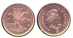 1 CENT -  1 CENT 2006 LOGO ET NON-MAGNÉTIQUE (BU) -  PIÈCES DU CANADA 2006