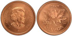 1 CENT -  1 CENT 2006 LOGO MAGNÉTIQUE (BU) -  2006 CANADIAN COINS