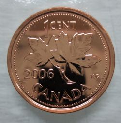 1 CENT -  1 CENT 2006 LOGO MAGNÉTIQUE (PL) -  2006 CANADIAN COINS