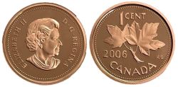 1 CENT -  1 CENT 2006 RÉGULIER ET NON-MAGNÉTIQUE (PR) -  2006 CANADIAN COINS