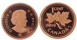 1 CENT -  1 CENT 2010 NON-MAGNÉTIQUE (PR) -  2010 CANADIAN COINS