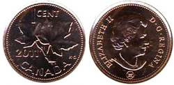 1 CENT -  1 CENT 2011 MAGNÉTIQUE 