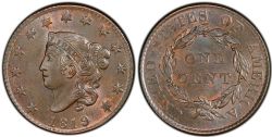 1 CENT -  1 CENT, GRANDE DATE 1819 -  1819 UNITED STATES COINS