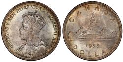1 DOLLAR -  1 DOLLAR 1935 GRANDES LIGNES D'EAU -  PIÈCES DU CANADA 1935