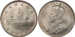 1 DOLLAR -  1 DOLLAR 1936 -  PIÈCES DU CANADA 1936