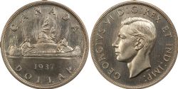 1 DOLLAR -  1 DOLLAR 1937 -  PIÈCES DU CANADA 1937