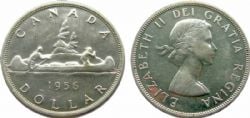 1 DOLLAR -  1 DOLLAR 1956 -  PIÈCES DU CANADA 1956
