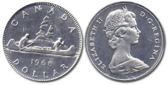 1 DOLLAR -  1 DOLLAR 1968 - PETITE ÎLE (PL) -  PIÈCES DU CANADA 1968
