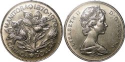 1 DOLLAR -  1 DOLLAR 1970 - CENTENAIRE DU MANITOBA - (PL) -  1970 CANADIAN COINS