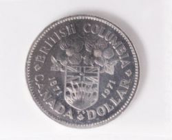 1 DOLLAR -  1 DOLLAR 1971 - CENTENAIRE DE LA COLOMBIE-BRITANNIQUE(SPECIMEN) -  1971 CANADIAN COINS
