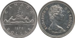 1 DOLLAR -  1 DOLLAR 1972 -  PIÈCES DU CANADA 1972