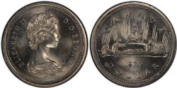 1 DOLLAR -  1 DOLLAR 1977 JOYAUX ATTACHÉS, PETITES LIGNES D'EAU -  PIÈCES DU CANADA 1977