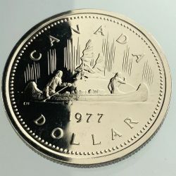 1 DOLLAR -  1 DOLLAR 1977 JOYAUX DÉTACHÉS, GRANDES LIGNES D'EAU (PL) -  1977 CANADIAN COINS