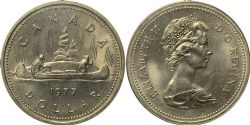 1 DOLLAR -  1 DOLLAR 1977 JOYAUX DÉTACHÉS, PETITES LIGNES D'EAU (PL) -  1977 CANADIAN COINS