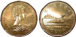 1 DOLLAR -  1 DOLLAR 1988 -  PIÈCES DU CANADA 1988