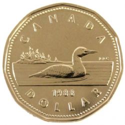 1 DOLLAR -  1 DOLLAR 1988 (PL) -  1988 CANADIAN COINS