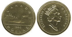 1 DOLLAR -  1 DOLLAR 1990 (BU) -  PIÈCES DU CANADA 1990