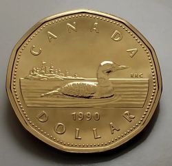 1 DOLLAR -  1 DOLLAR 1990 (SP) -  1990 CANADIAN COINS