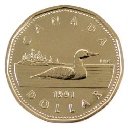 1 DOLLAR -  1 DOLLAR 1991 (PL) -  1991 CANADIAN COINS