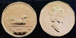 1 DOLLAR -  1 DOLLAR 1991 (SP) -  1991 CANADIAN COINS