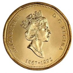 1 DOLLAR -  1 DOLLAR 1992 - CONFÉDÉRATION (PL) -  1992 CANADIAN COINS