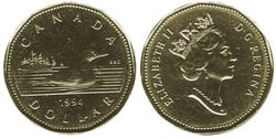 1 DOLLAR -  1 DOLLAR 1994 - HUARD (BU) -  PIÈCES DU CANADA 1994