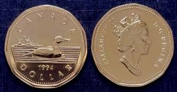 1 DOLLAR -  1 DOLLAR 1994 - HUARD (SP) -  1994 CANADIAN COINS