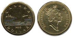 1 DOLLAR -  1 DOLLAR 1995 - HUARD (BU) -  PIECE DU CANADA 1995