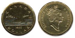 1 DOLLAR -  1 DOLLAR 1995 - HUARD -  PIECE DU CANADA 1995