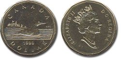 1 DOLLAR -  1 DOLLAR 1999 (PL) -  PIÈCES DU CANADA 1999