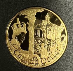 1 DOLLAR -  1 DOLLAR 2002 - JUBILÉ D'OR DE LA REINE ELIZABETH II : ÉDITION DORÉE (PR) -  PIÈCES DU CANADA 2002