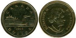 1 DOLLAR -  1 DOLLAR 2003 NOUVELLE EFFIGIE (BU) -  PIÈCES DU CANADA 2003