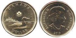 1 DOLLAR -  1 DOLLAR 2013 - BRILLANT INCIRCULE (BU) -  PIÈCES DU CANADA 2013