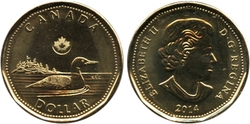 1 DOLLAR -  1 DOLLAR 2014 - BRILLANT INCIRCULE (BU) -  PIÈCES DU CANADA 2014