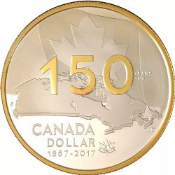 1 DOLLAR -  1 DOLLAR 2017 - TERRE DE NOS AÏEUX (CANADA 150) : ÉDITION DORÉE (PR) -  PIÈCES DU CANADA 2017