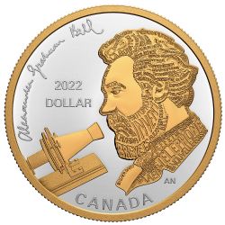 1 DOLLAR -  1 DOLLAR 2022 - ALEXANDER GRAHAM BELL, INVENTEUR D'EXCEPTION : ÉDITION DORÉE (PR) -  PIÈCES DU CANADA 2022