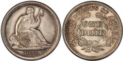 10 CENTS -  10 CENTS 1837, PETITE DATE -  PIÈCES DES ETATS-UNIS 1837