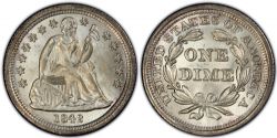 10 CENTS -  10 CENTS 1842 -  PIÈCES DES ETATS-UNIS 1842