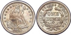 10 CENTS -  10 CENTS 1845-O -  PIÈCES DES ETATS-UNIS 1845