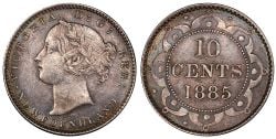 10 CENTS -  10 CENTS 1885 -  1885 NEWFOUNFLAND COINS