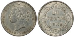 10 CENTS -  10 CENTS 1888 -  PIÈCES DE TERRE-NEUVE 1888