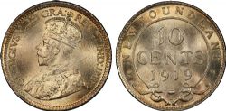 10 CENTS -  10 CENTS 1919 -  1919 NEWFOUNFLAND COINS