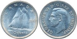 10 CENTS -  10 CENTS 1943 -  PIÈCES DU CANADA 1943
