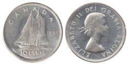 10 CENTS -  10 CENTS 1956 -  PIÈCES DU CANADA 1956